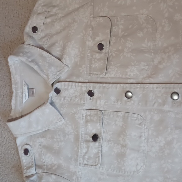 Christopher & Banks Floral Jean Jacket - Picture 9 of 15